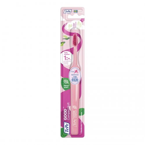 TePe Good Compact Soft Μαλακή Οδοντόβουρτσα Ενηλίκων Άλμα Ζωής Ροζ, 1 τεμάχιο